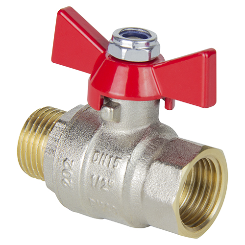 Кран шаровой TEBO ВН/НАР 3/4" полный пр. с ручкой-бабочкой